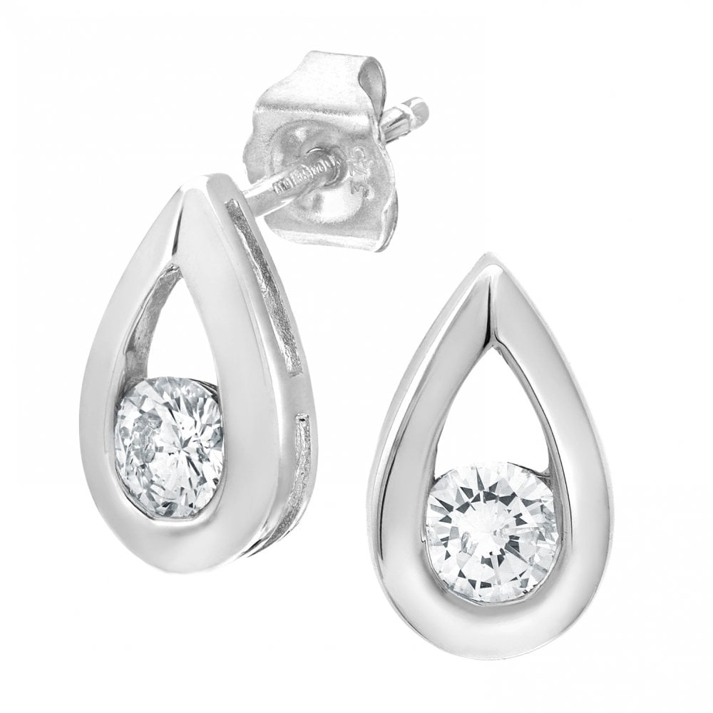 SPARKLD 9ct White Gold 0.33ct Diamond Earrings