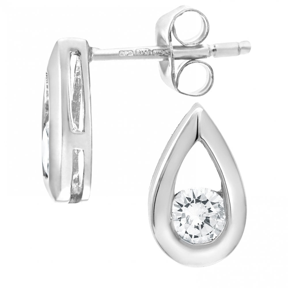 SPARKLD 9ct White Gold 0.33ct Diamond Earrings