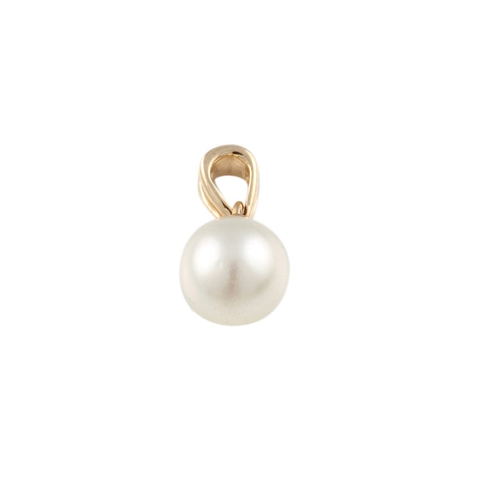 9ct Yellow Gold 2.97ct Round Pearl Single Stone Pendant