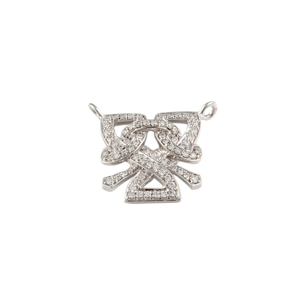 9ct White Gold 0.36ct Round Brilliant Cut Diamonds Cluster Pendant
