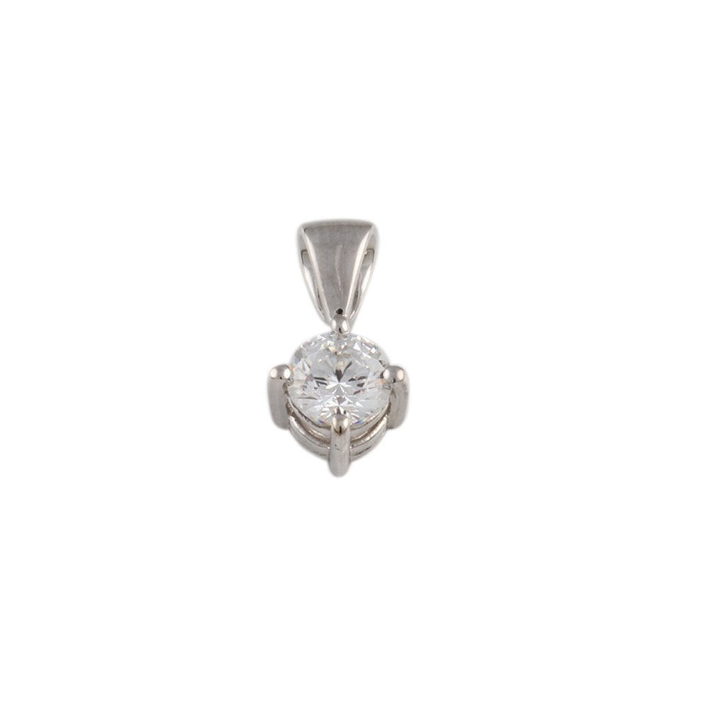 9ct White Gold 0.75ct Round Brilliant Cut Diamond Solitaire Pendant