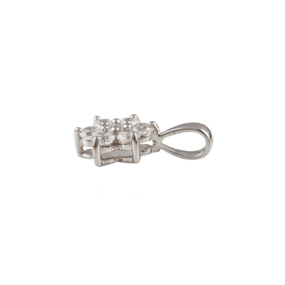 9ct White Gold 0.75ct Round Brilliant Cut Diamonds Seven Stone Pendant