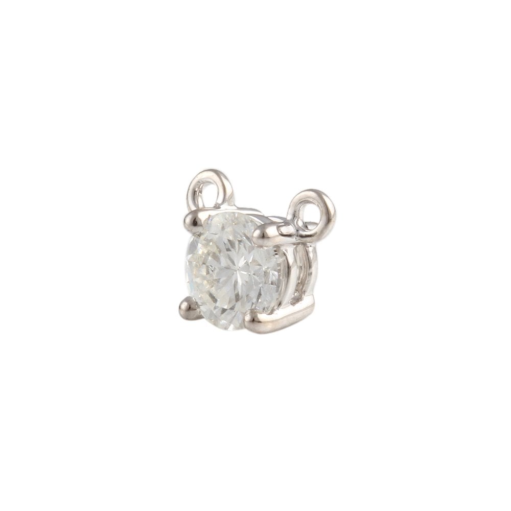 9ct White Gold 0.50ct Round Brilliant Diamond Solitaire Pendant