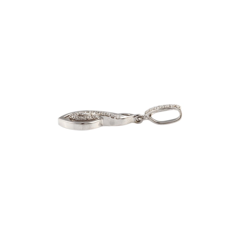 9ct White Gold Pendant 0.20ct