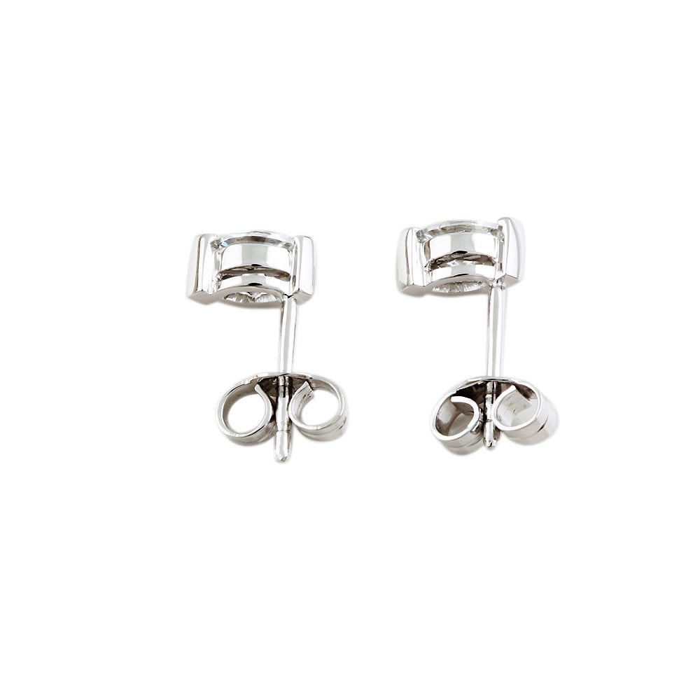 9ct White Gold 0.52ct Marquise Shaped Diamond Solitaire Stud Earrings