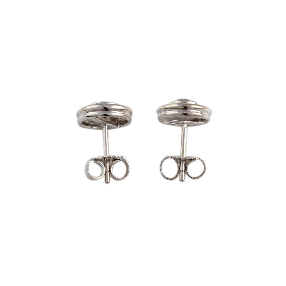 9ct White Gold 0.42ct Round Brilliant Cut Diamond Solitaire Earrings