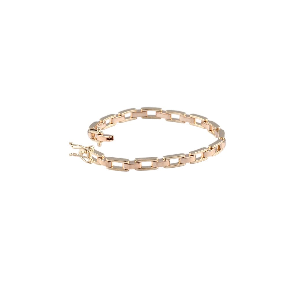 Yellow and Rose Gold Multi Link Fancy Unisex Bracelet