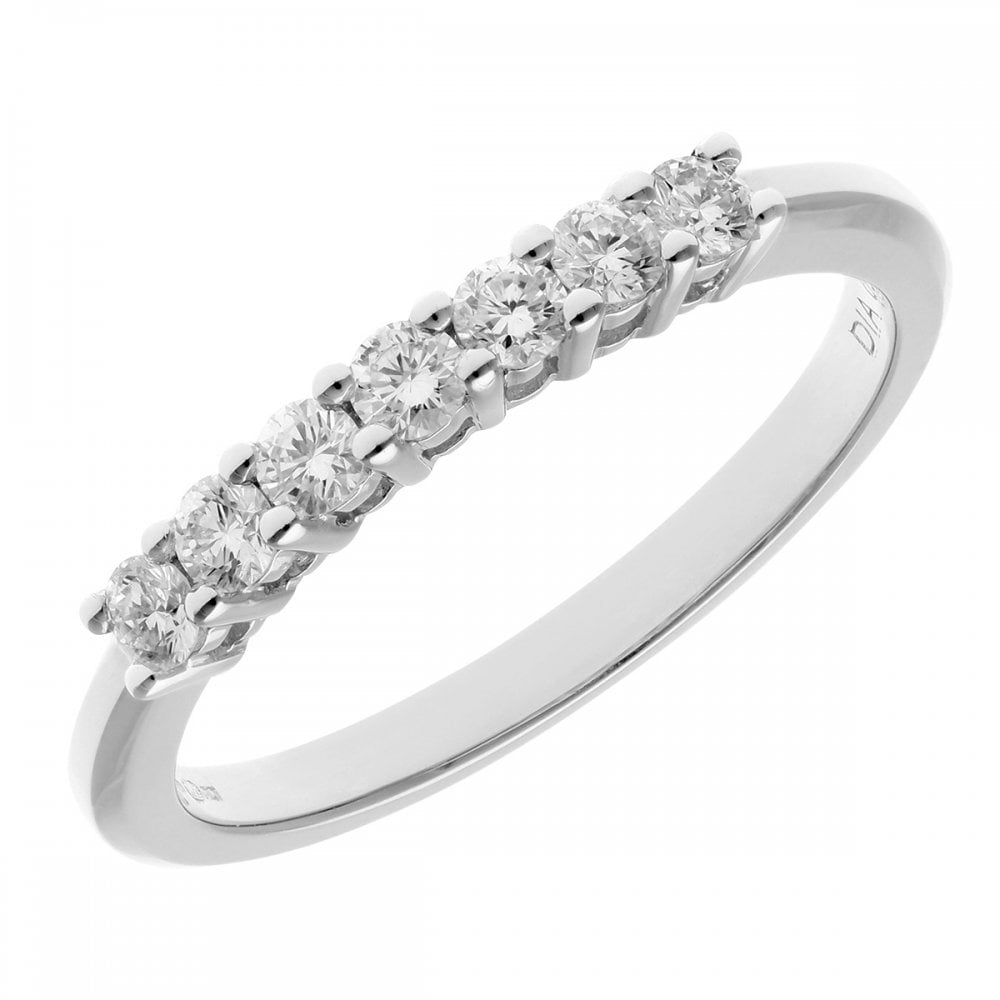 SPARKLD Platinum Eternity Ring, IJ/I Certified 0.33ct Round Brilliant Diamonds