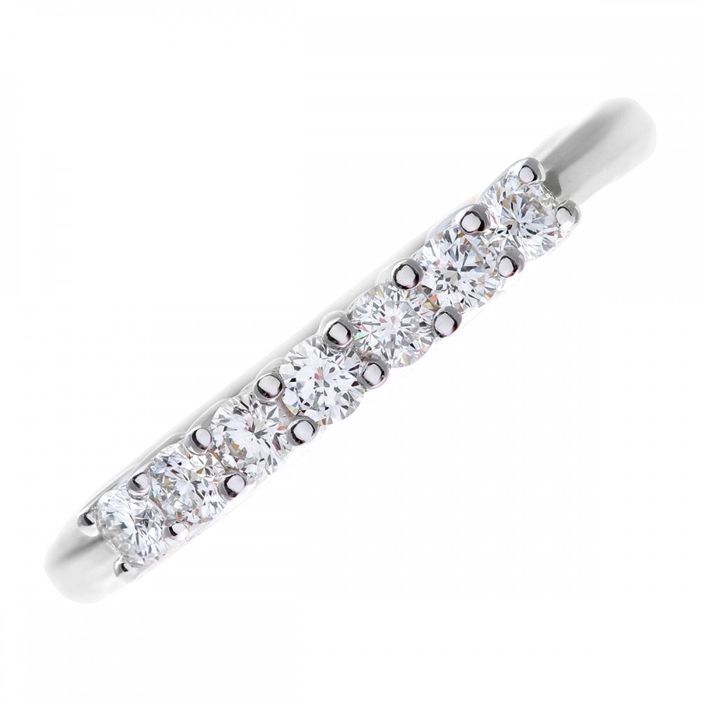 SPARKLD Platinum Eternity Ring, IJ/I Certified 0.33ct Round Brilliant Diamonds