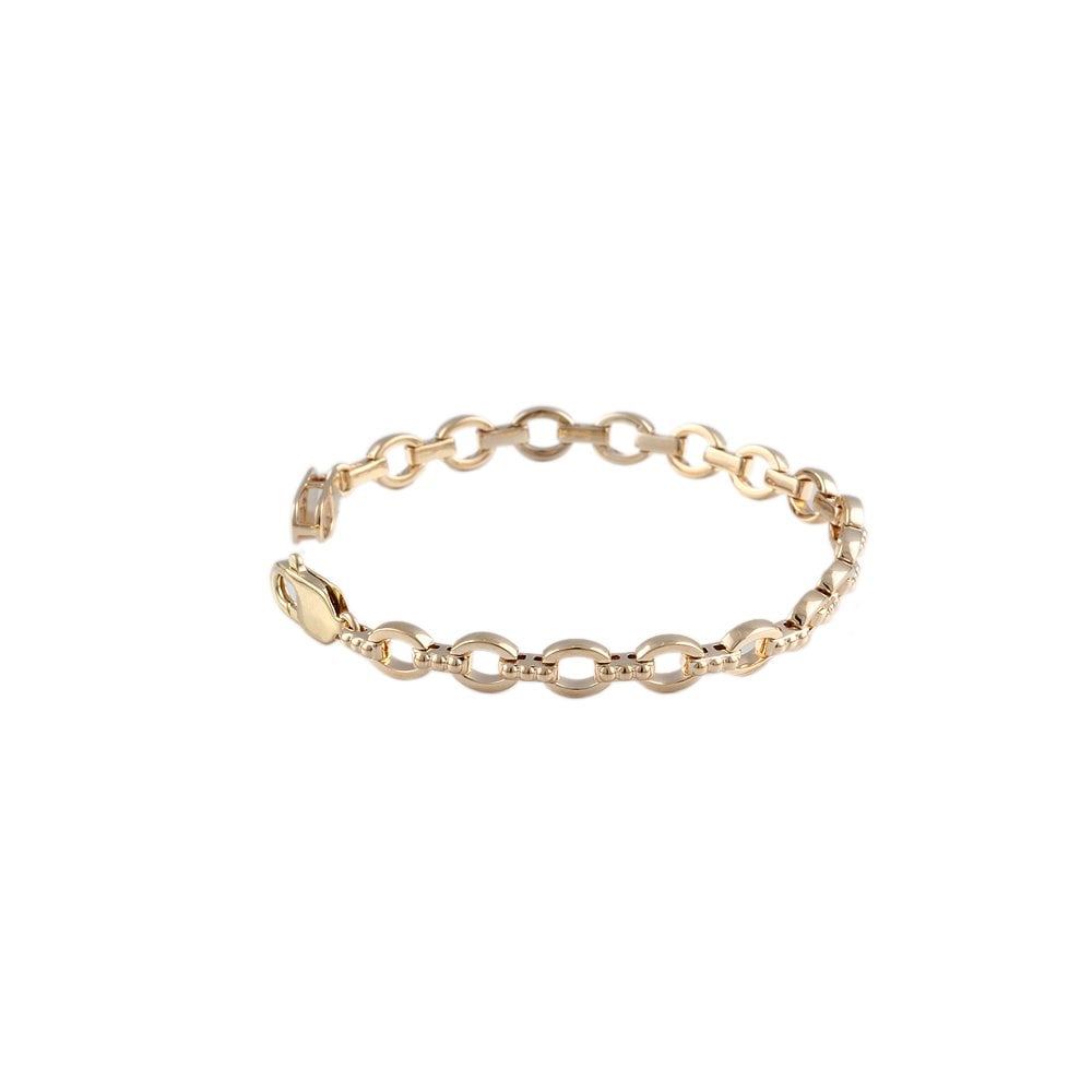 Yellow Gold Multi Link Fancy Unisex Bracelet