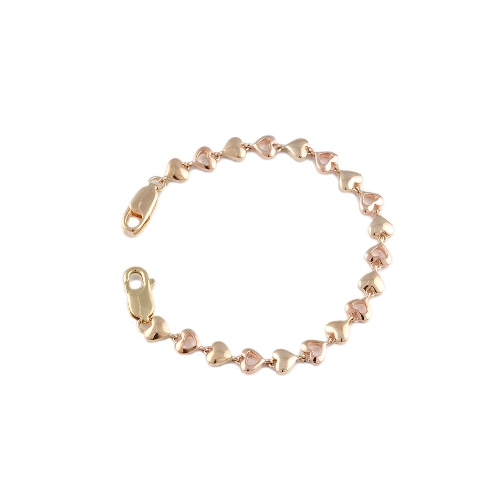Yellow and Rose Gold Multi Link Fancy Unisex Bracelet