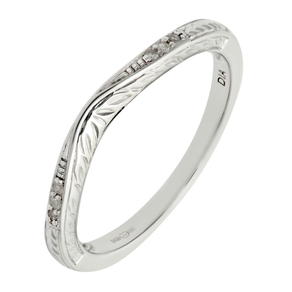 SPARKLD 9ct White Gold Diamond Eternity Ring