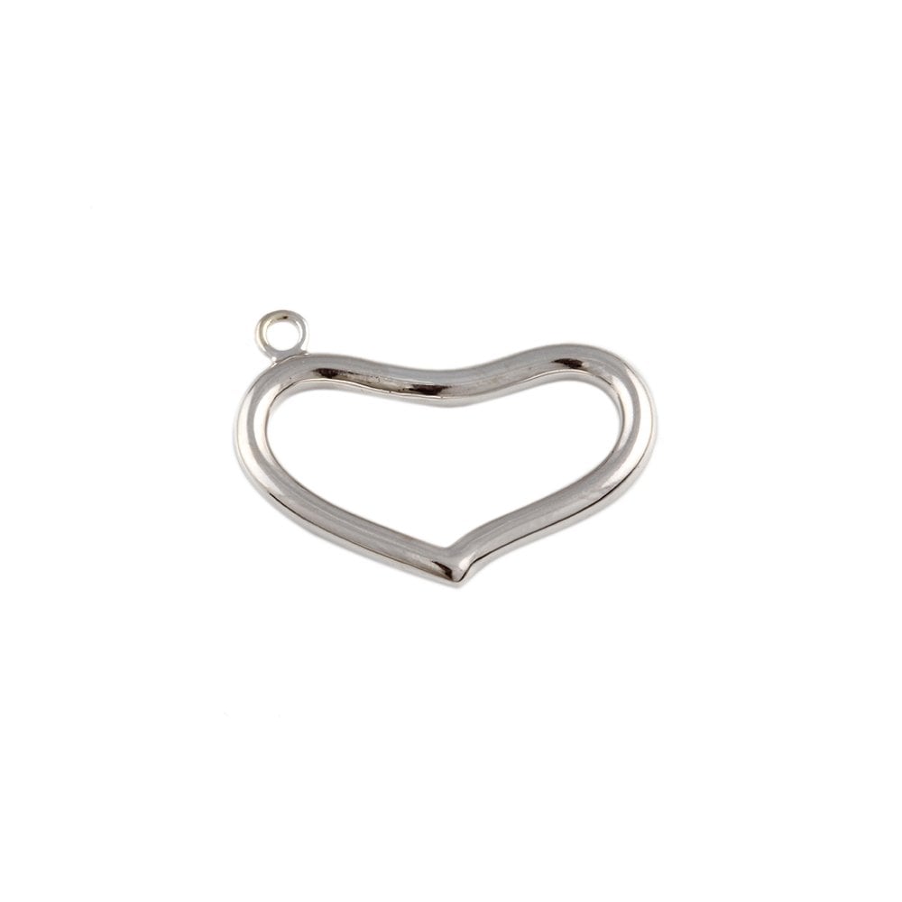 9ct White Gold Heart Pendant