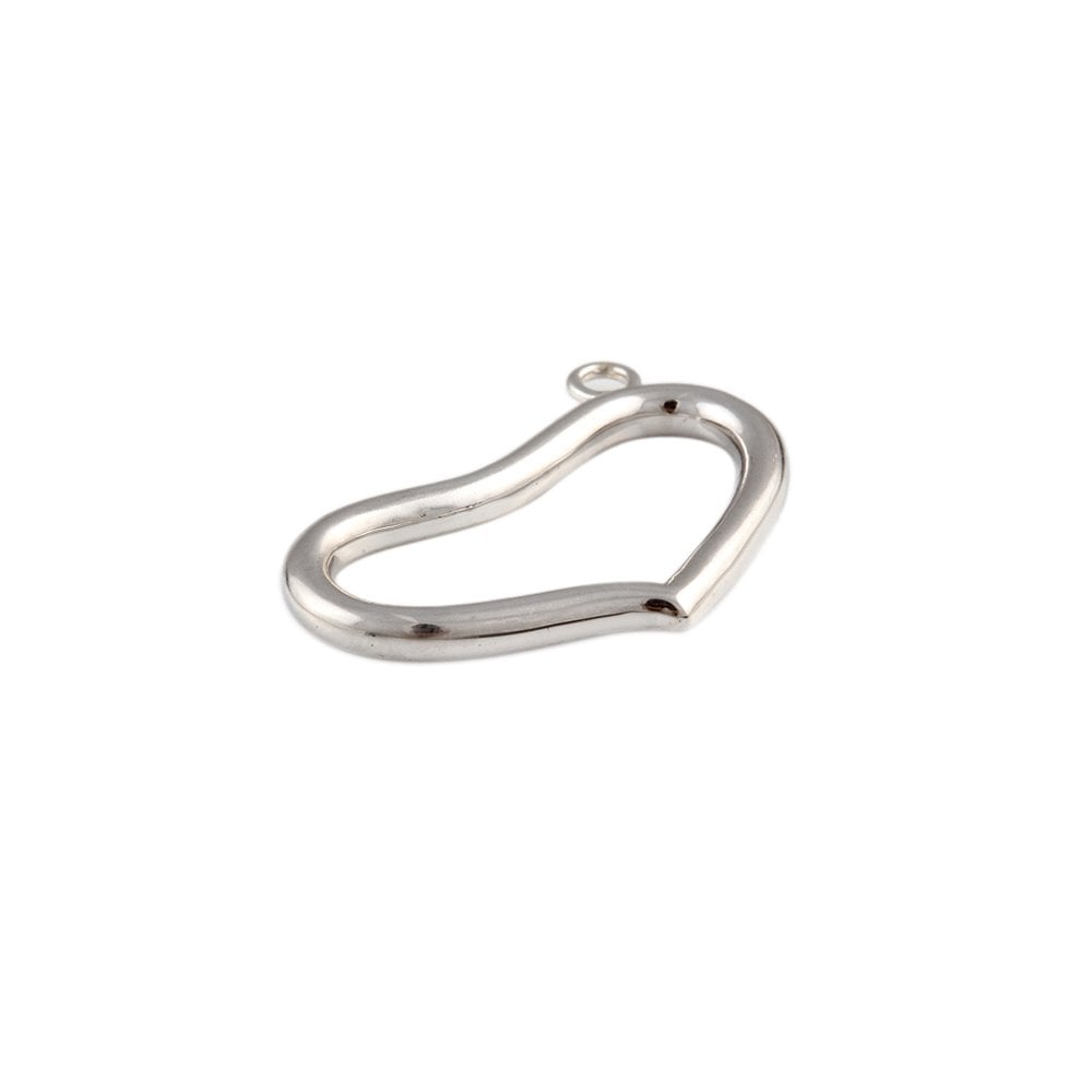 9ct White Gold Heart Pendant