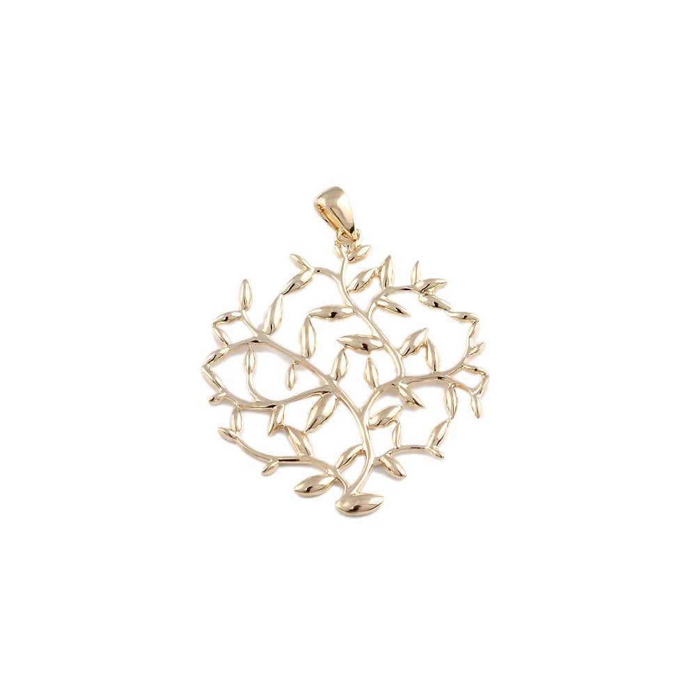 9ct Yellow Gold Fancy Tree Pendant