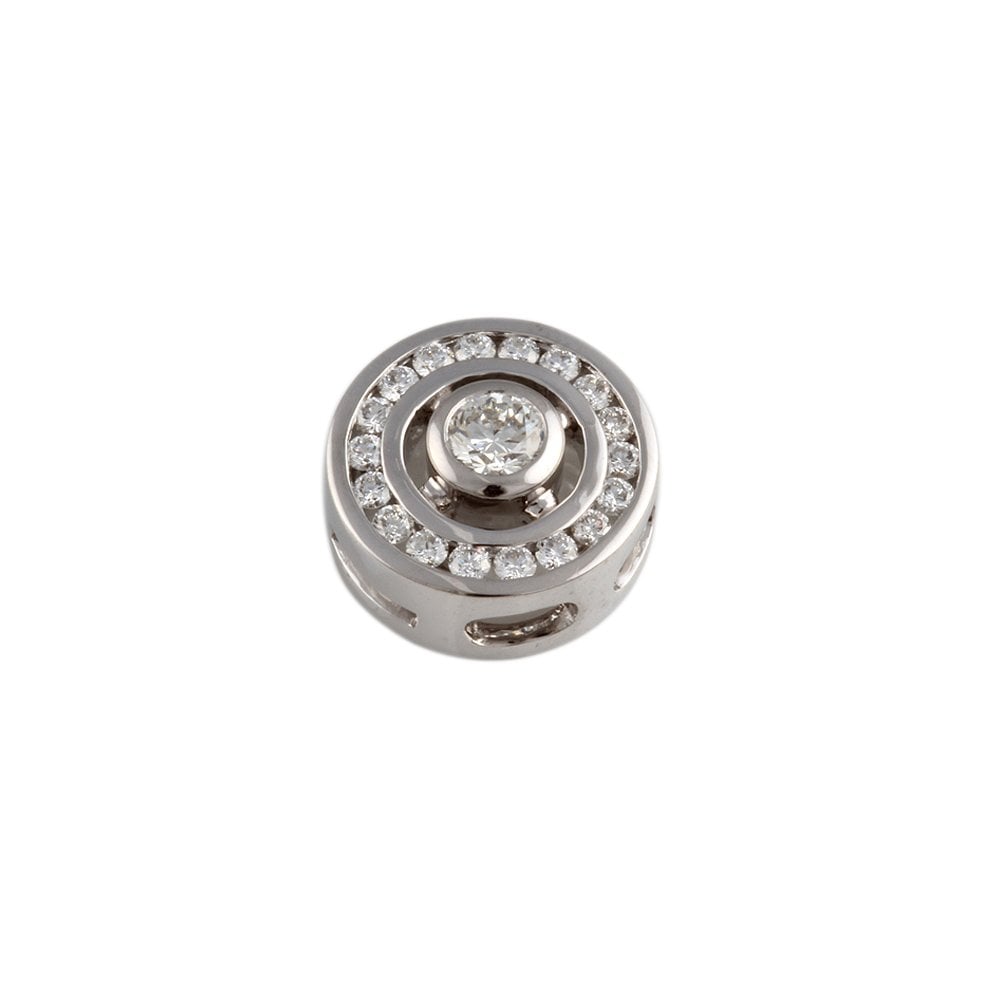9ct White Gold 0.51ct Round Brilliant Cut Diamonds Cluster Pendant