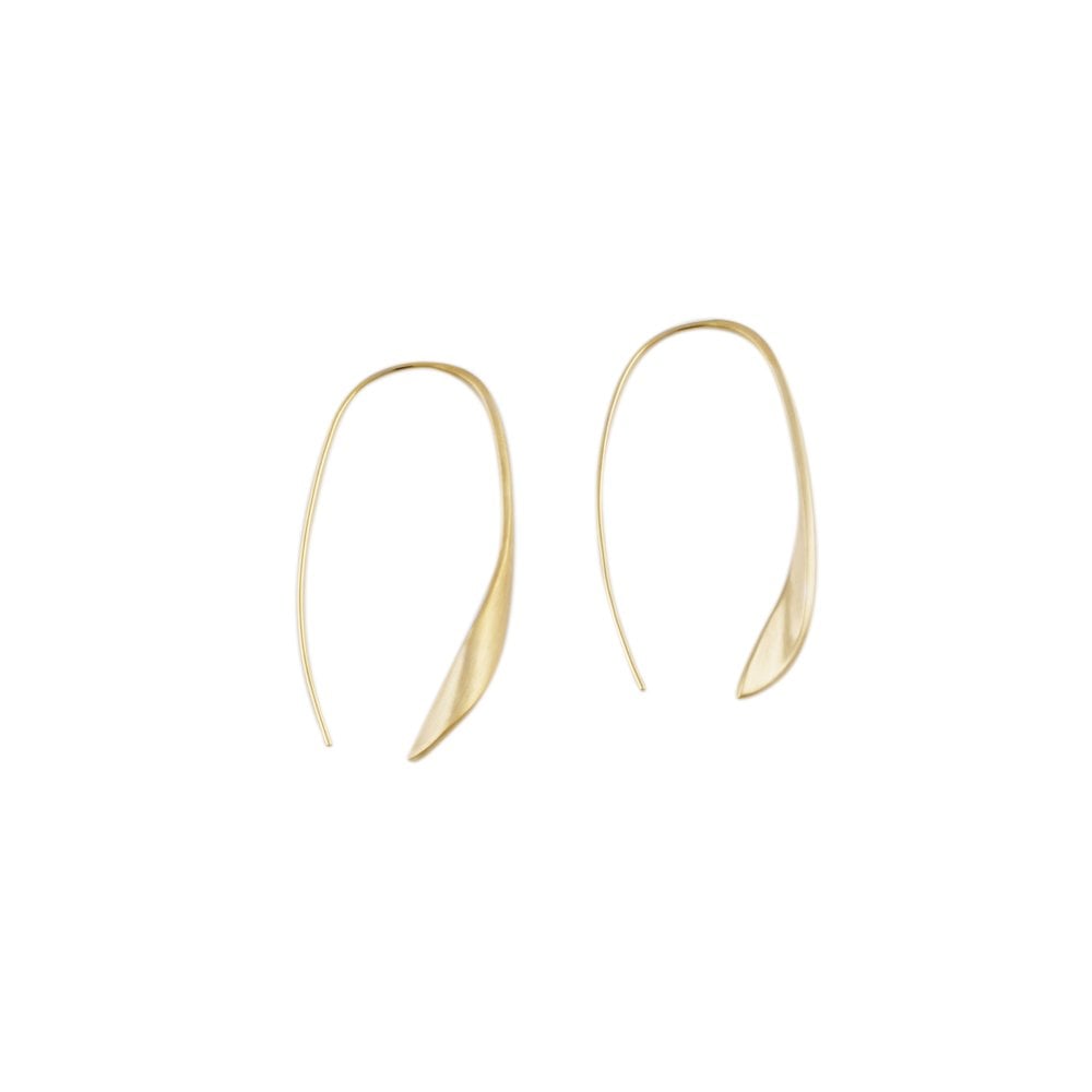 Yellow Gold Twist Drop Earrings