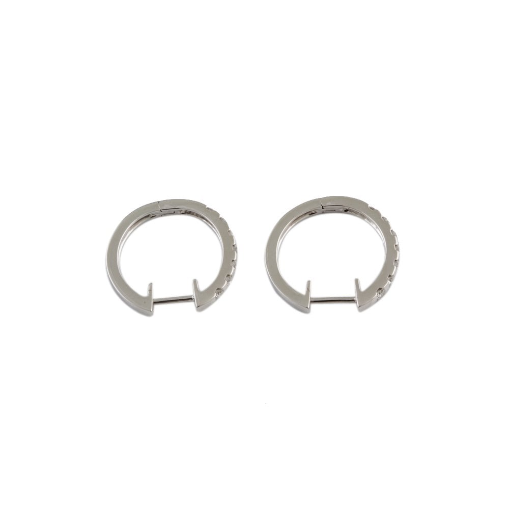 White Gold 0.43ct Round Brilliant Cut Hoop Earrings