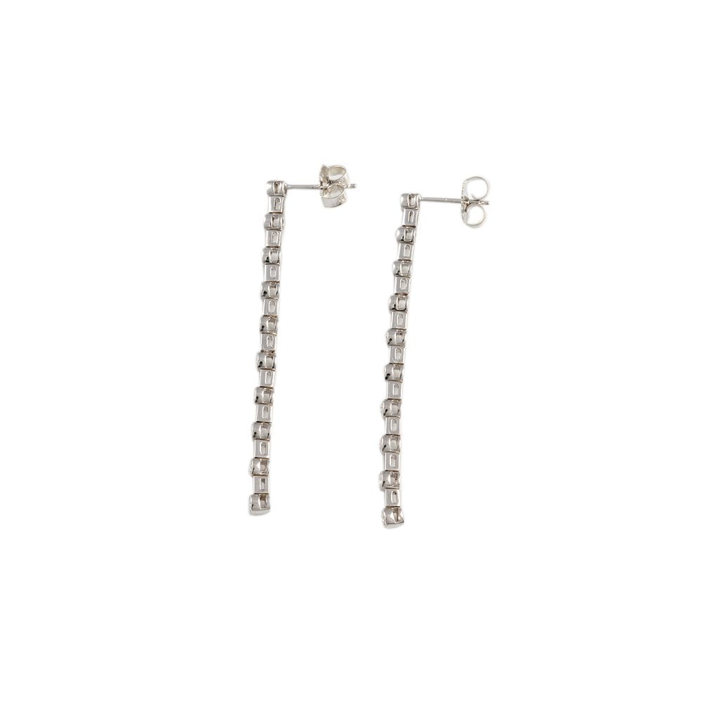 White Gold 0.91ct Round Brilliant Cut Diamond Drop Earrings