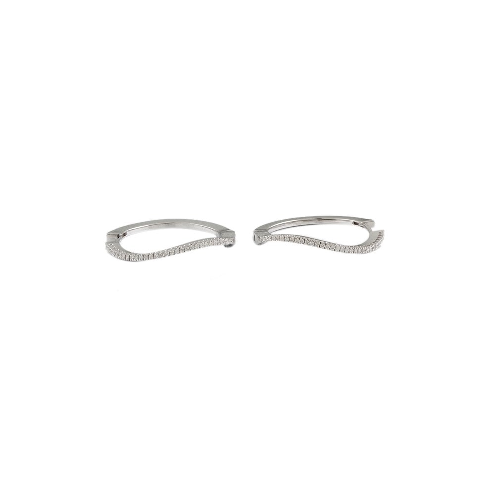 White Gold 0.40ct Round Brilliant Cut Diamond Hoop Earrings