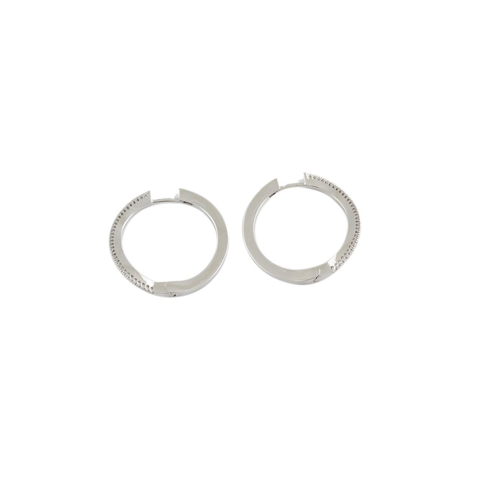 White Gold 0.40ct Round Brilliant Cut Diamond Hoop Earrings