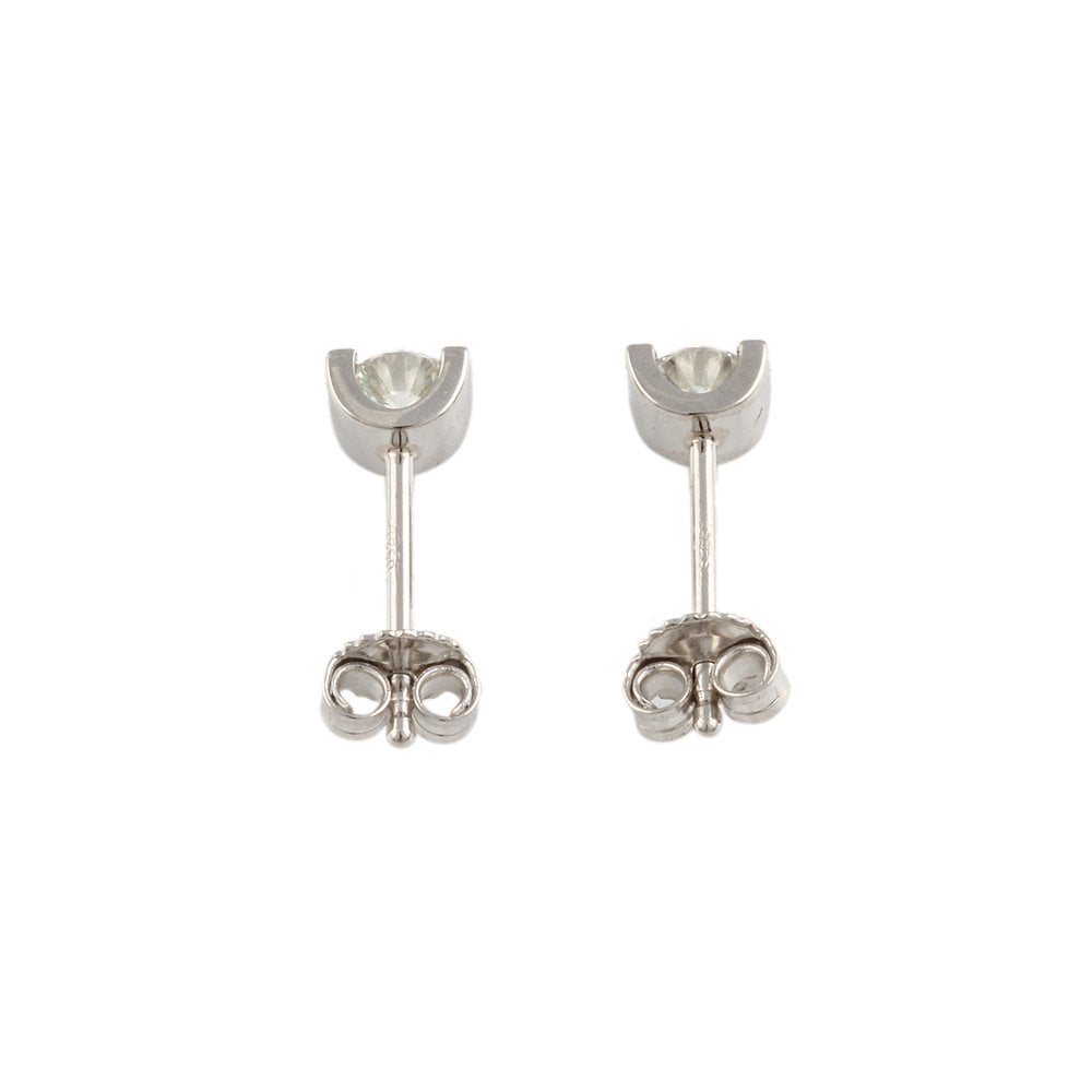 White Gold 0.25ct Round Brilliant Cut Diamond Solitaire Earrings