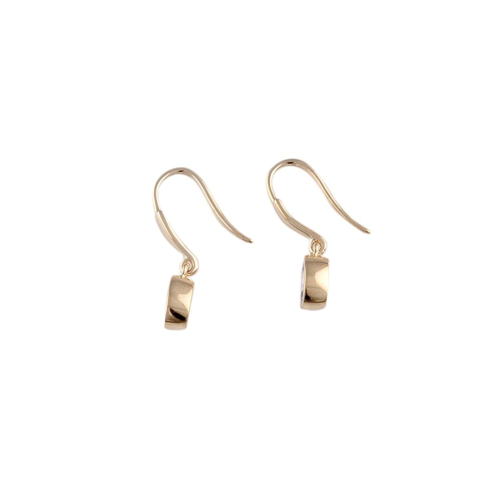 Yellow Gold 1.44ct Oval Tanzanite Drop Earrings