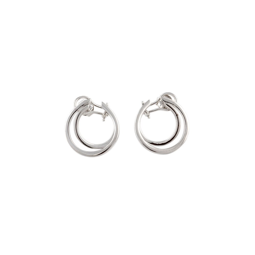 White Gold Hoop Earrings