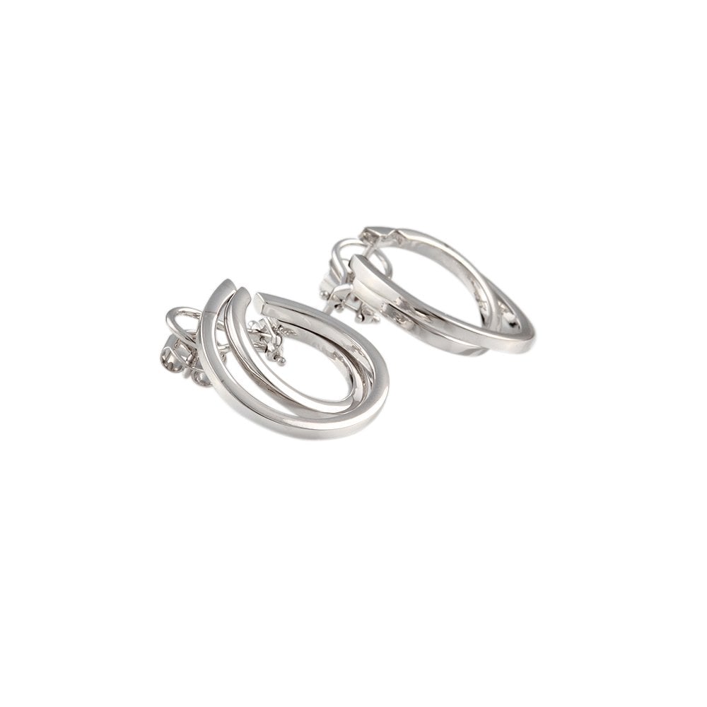 White Gold Hoop Earrings
