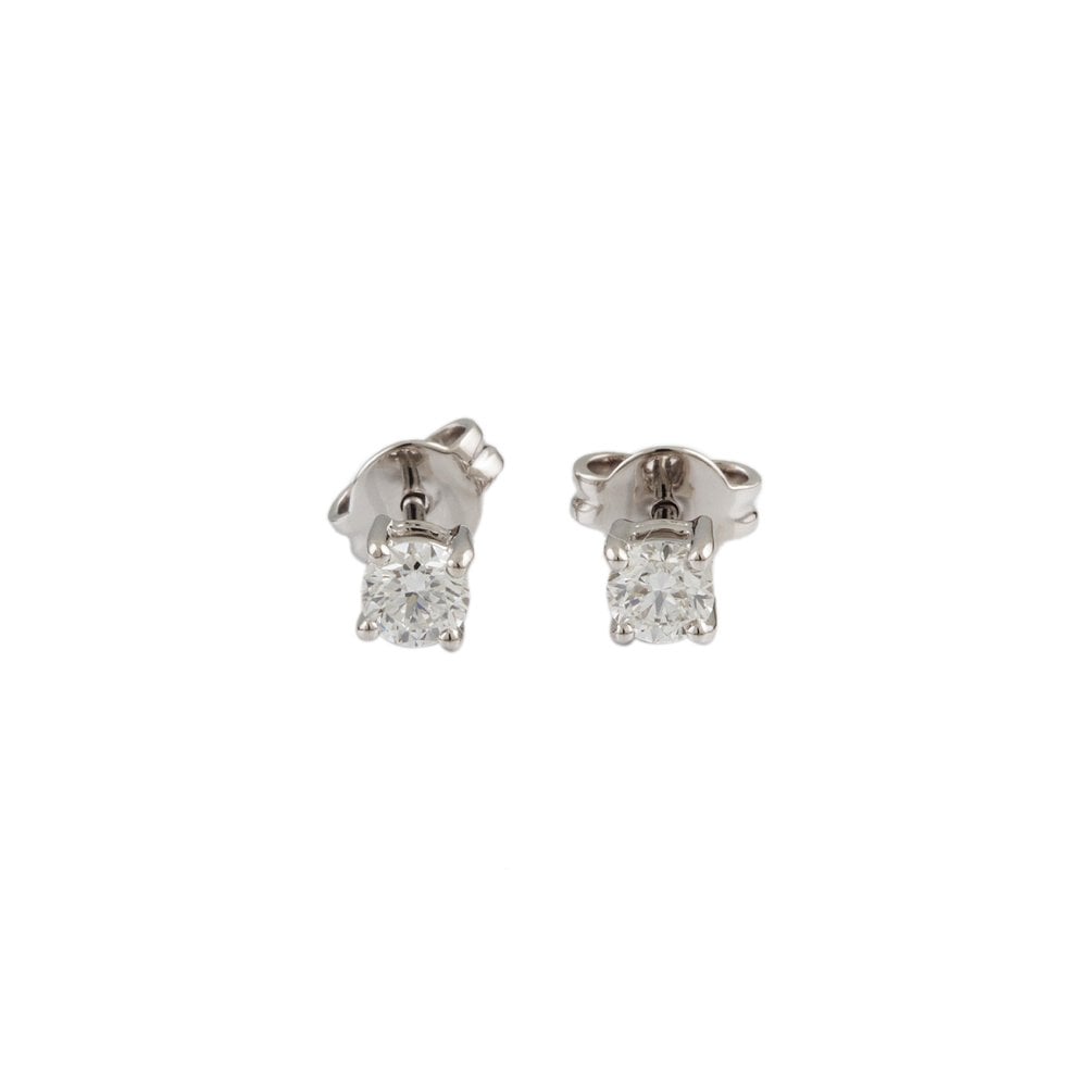 White Gold 0.56ct Round Brilliant Cut Diamond Solitaire Earrings