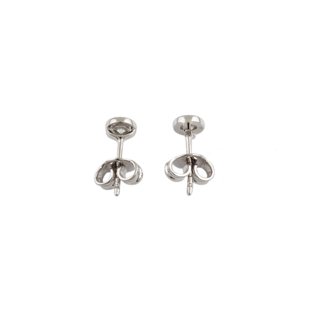 White Gold 0.26ct Round Brilliant Cut Diamond Solitaire Earrings