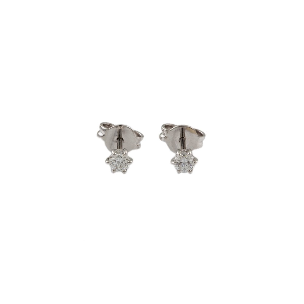 White Gold 0.56ct Round Brilliant Cut Diamond Solitaire Earrings