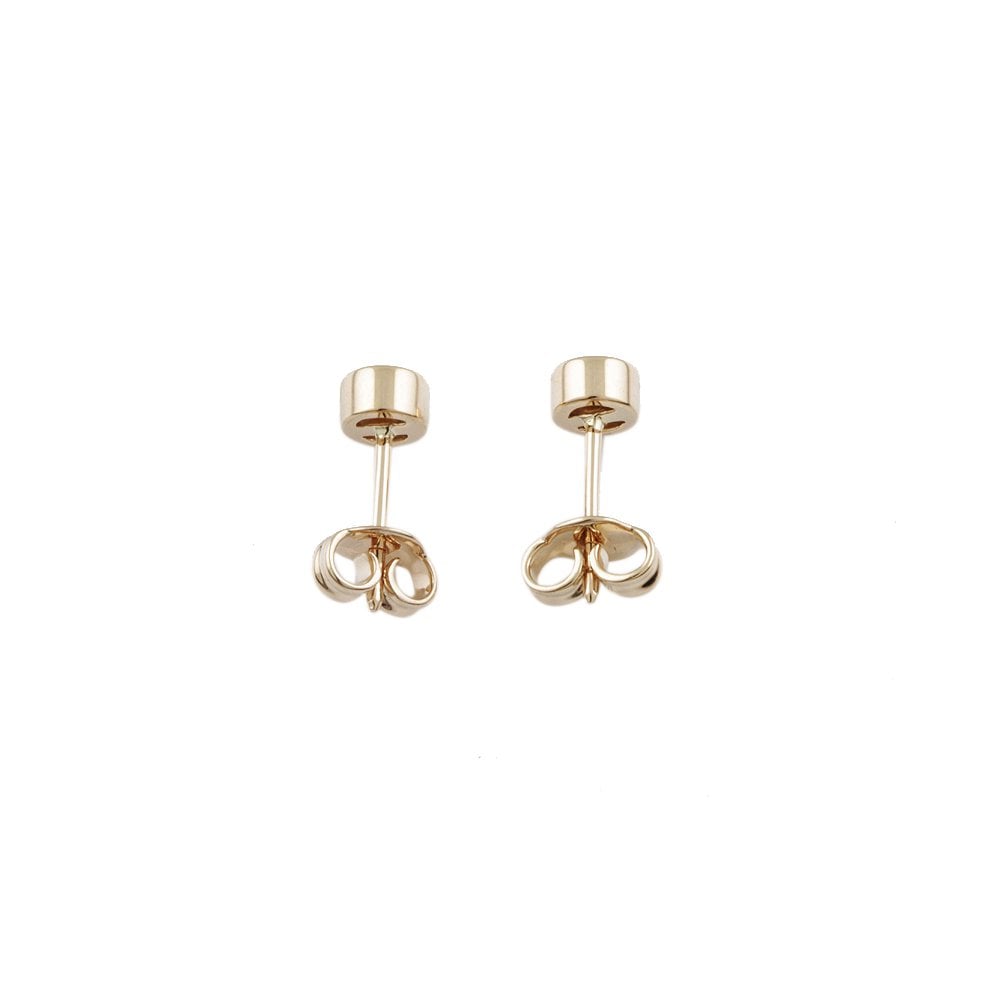 Yellow Gold 0.35ct Round Brilliant Cut Diamond Solitaire Earrings