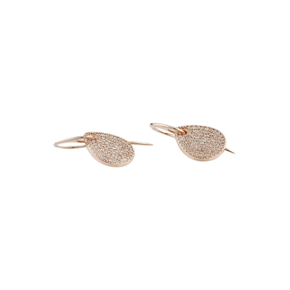 Rose Gold 0.76ct Round Brilliant Cut Diamond Drop Earrings