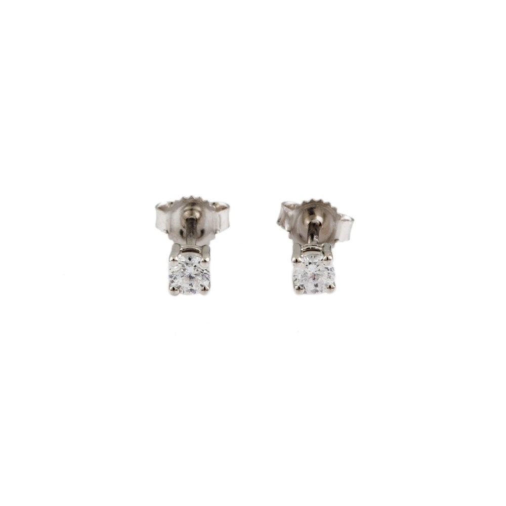 White Gold 0.50ct Round Brilliant Cut Diamond Solitaire Earrings