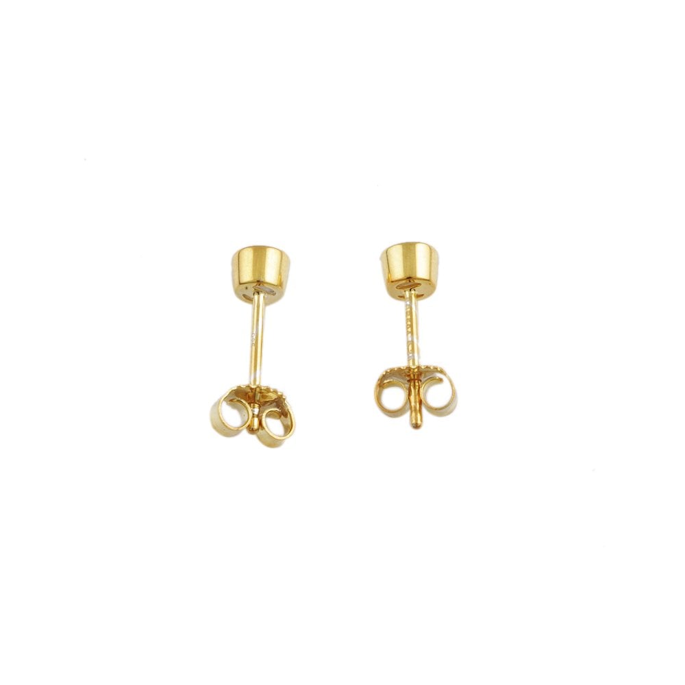 Yellow Gold 0.50ct Round Brilliant Cut Diamond Solitaire Earrings