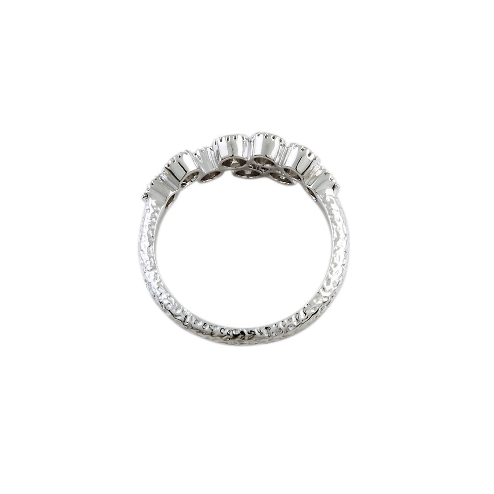 White Gold Nine Stone 0.62ct Round Brilliant Cut Diamond Bubble Ring