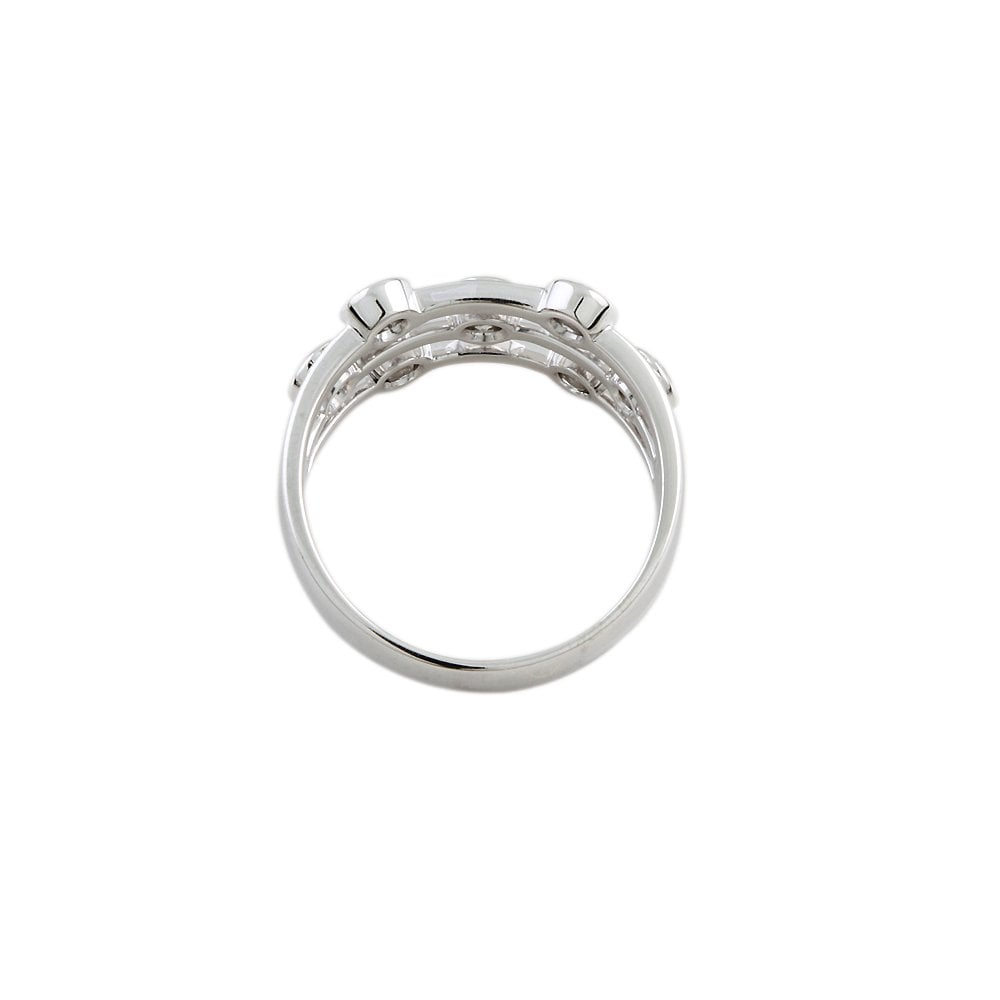 White gold Seven Stone 0.71ct Round Cut Diamond  Bubble Ring