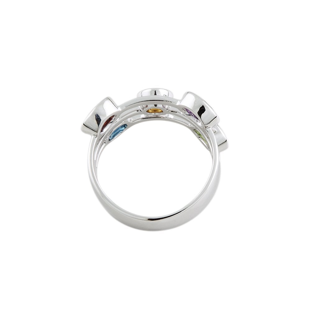 White Gold Multi Gem Set Bubble Ring  2.42ct