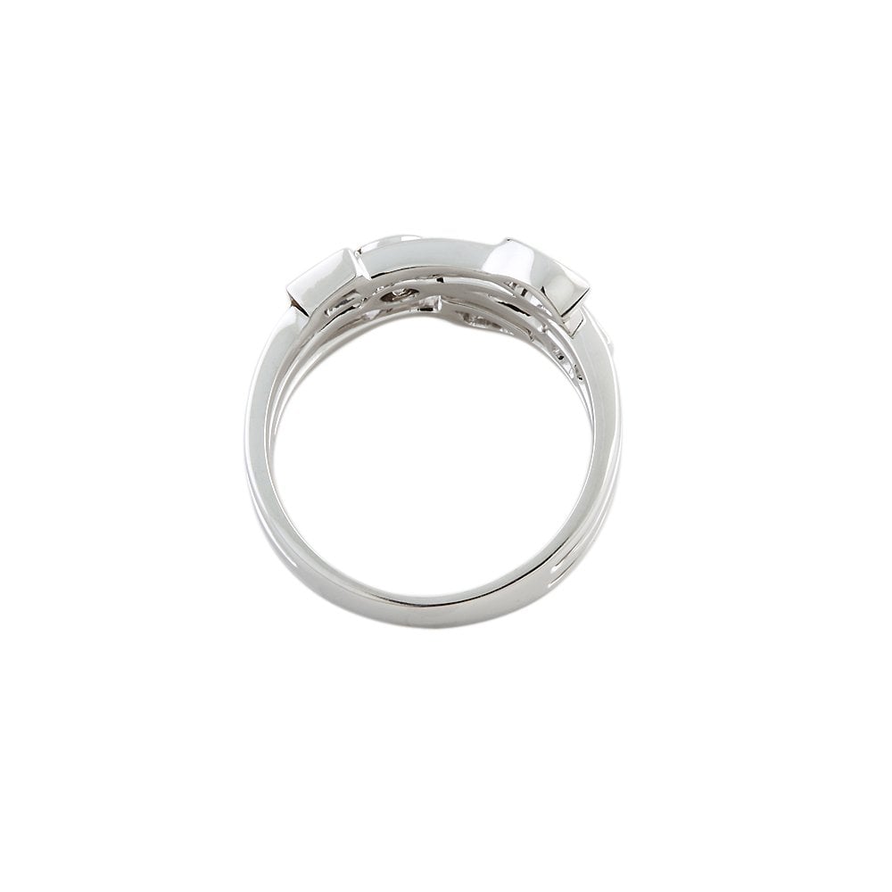 White Gold Five Stone 0.46ct Multiple Shaped Diamond Set Bubble Ring