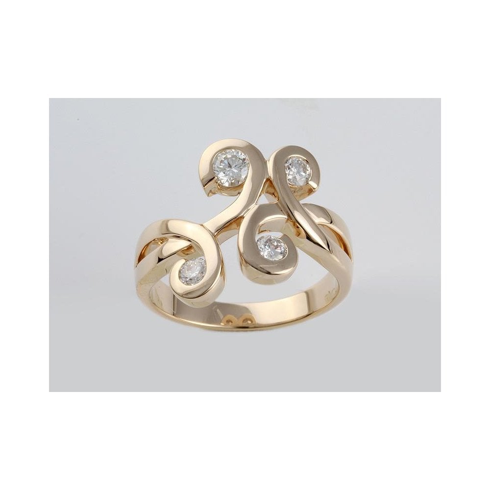 9ct Yellow Gold Diamond Dress Ring 0.51ct