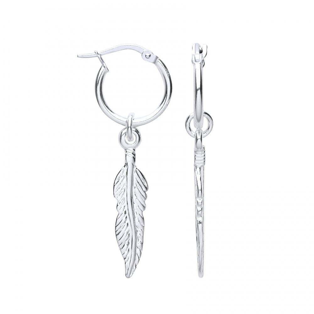 925 Sterling Silver Leaf Drop Earrings