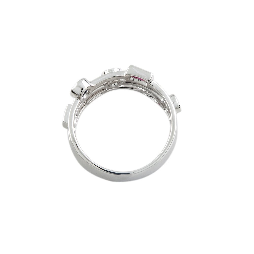 White Gold 0.92ct Multiple Stone Set Bubble Ring