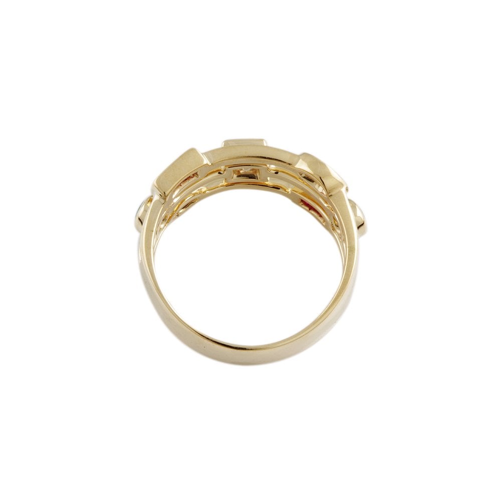 Yellow Gold Multiple Stone Set Bubble Ring  1.03ct