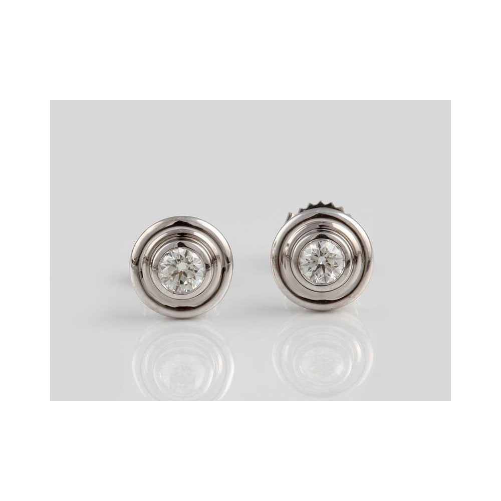 9ct White Gold Diamond Stud Earrings 0.50ct