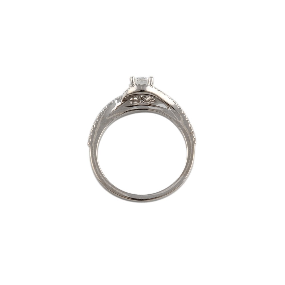 White Gold 0.58ct Micro Set Round Brilliant Diamond Ring
