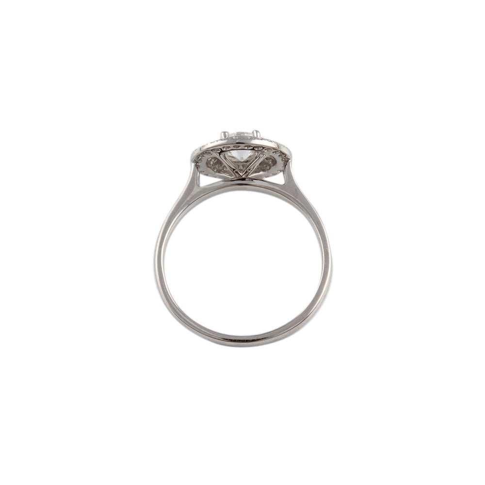 White Gold 0.73ct Micro Set Round Brilliant Diamond Cluster Wed Fit Style Ring