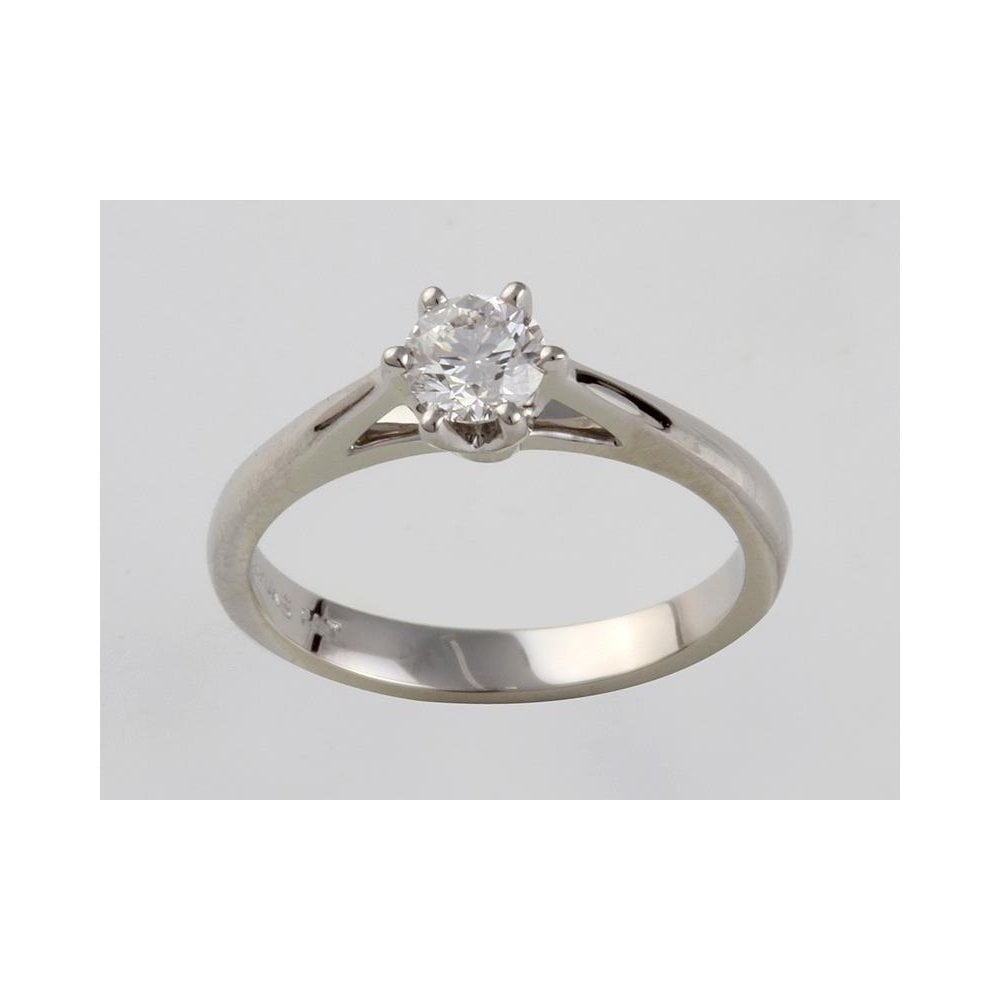 Bespoke Platinum Certificated Diamond Solitaire Ring 0.30ct
