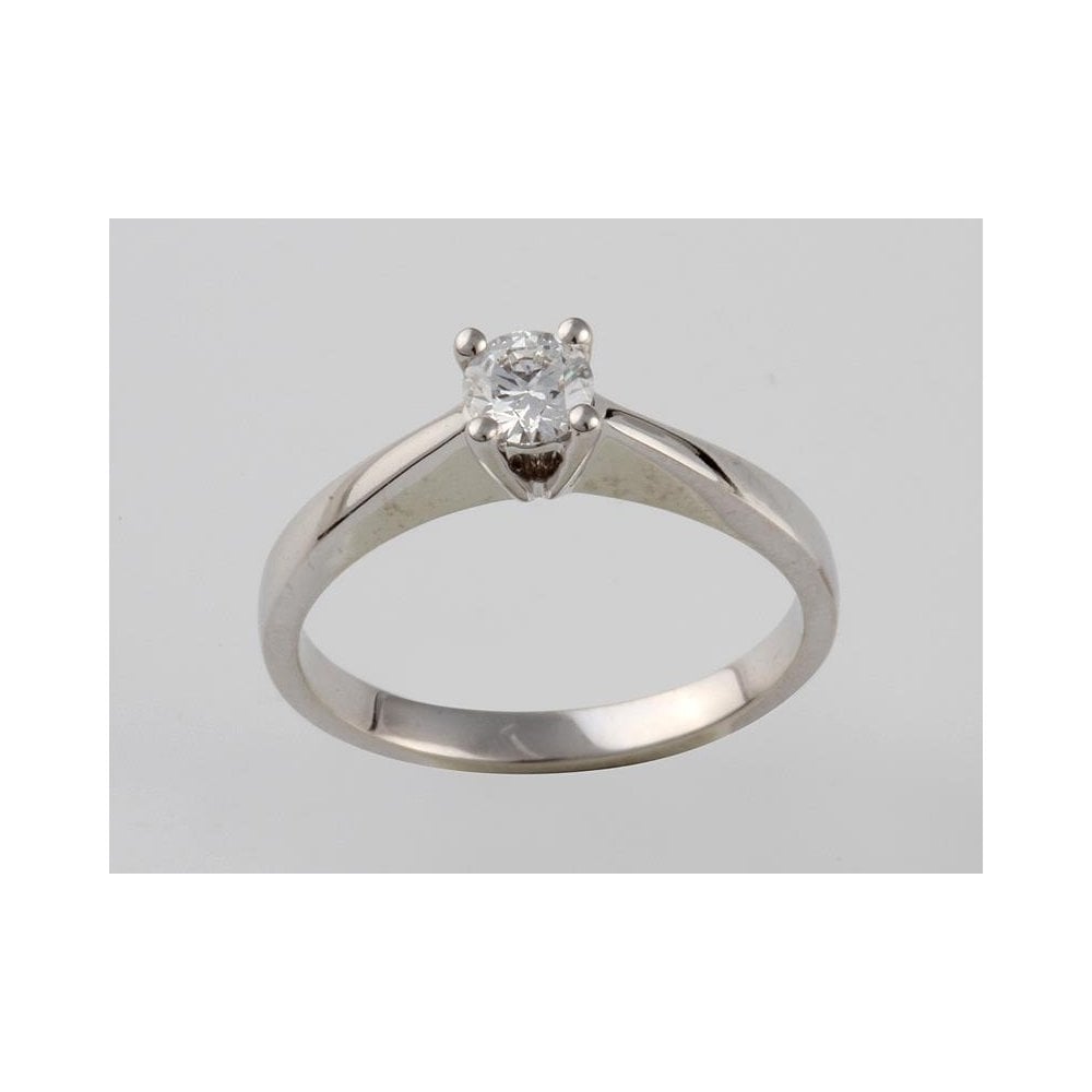 18ct White Gold Diamond Solitaire Ring 0.26ct