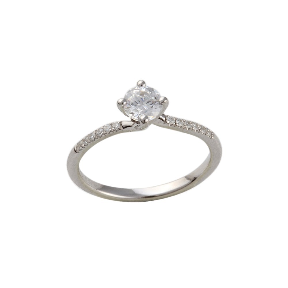 White Gold 0.56ct Micro Set Round Brilliant Diamond Ring